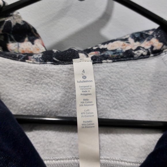 Lululemon Scuba Hoodie Light Cotton Fleece Spring Bloom Multi / Alpine White - Picture 2 of 9